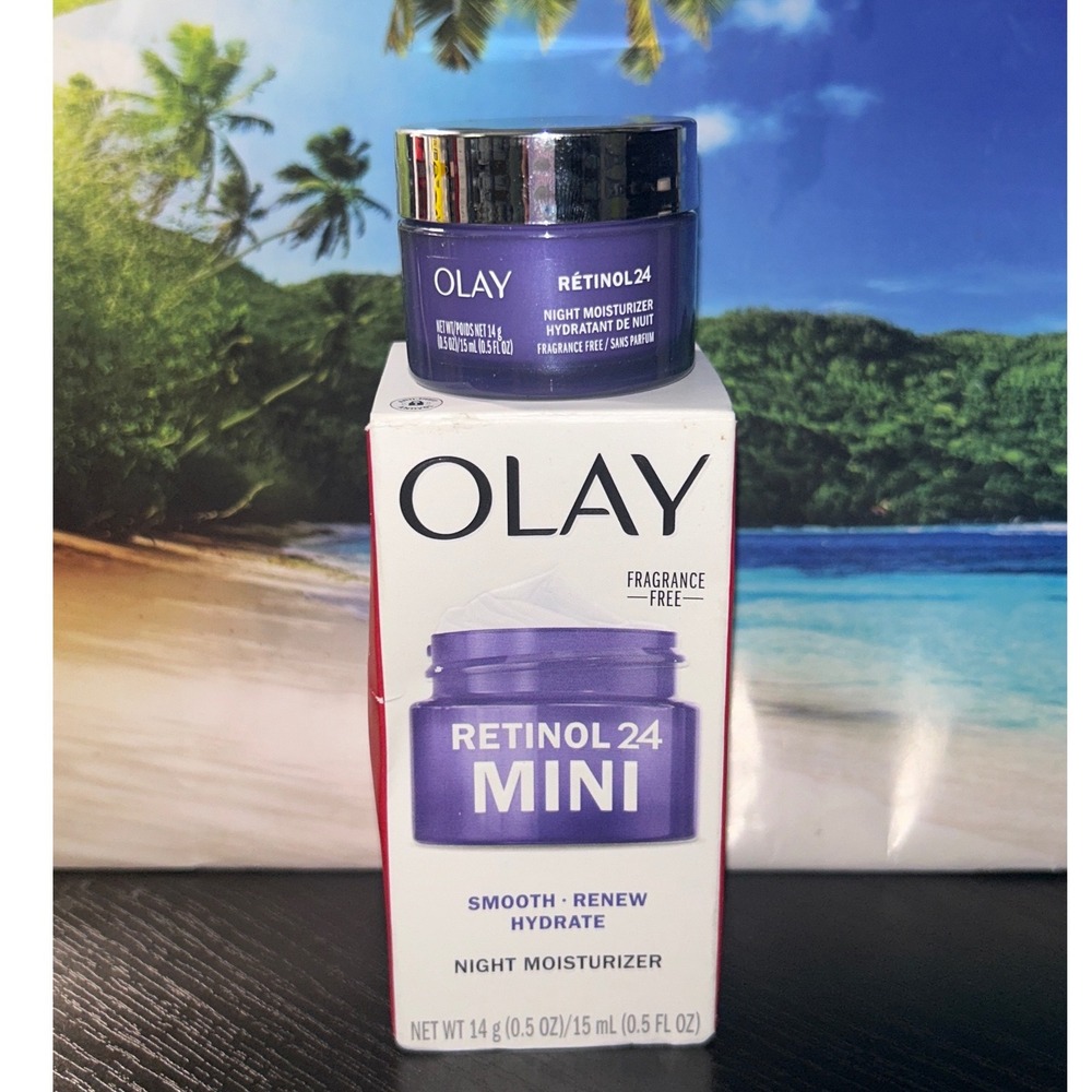 Olay Retinol 24 Night Moisturizer Mini Fragrance Free 0.5 oz Travel Size NEW